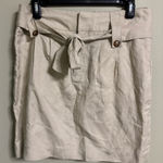 Banana Republic  New Women's Belted Short Linen Blend Lined Skirt Size 6 Small Photo 0