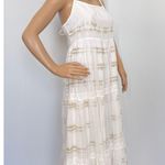 Aerie Bohemian Ivory Tan Tie Dye Lined open back Maxi Sundress large Photo 7
