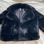 Victoria's Secret Black Fur Jacket Photo 0