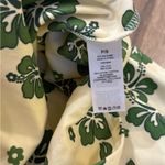 Garage  Floral Hibiscus Print Skirt Green and Cream- Size Small Photo 4