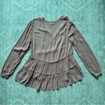 Kenzie Jeans Blush Pink Tiered Boho Coastal Ruffle Long Sleeve Blouse Top Size M Size M Photo 8