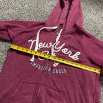 American Eagle burgundy logo zip up long sleeve hooded sweatshirt L Photo 6