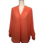 Kaari Blue Women’s Size Large Tunic Blouse Long Photo 0