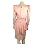 Vintage Argenti Pure Silk Floral Sheath Dress Ruched pink size 6 Photo 2