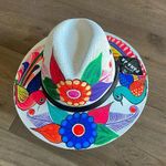 Artisanal Mexican Sombreros Hand Painted Fedora Floral Sombrero Panama Bohemian Photo 0