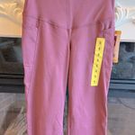 Leggings Jockey Flare Cropped Nocturne Rose Mauve Womens Small Athletic Fashion Photo 4