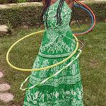 Farm Rio  Green Sweet Garden Maxi Dress L Photo 1