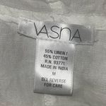 Vasna white cotton linen blend dress Sz medium Photo 5