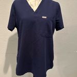 FIGS Like new by  Casma Three-Pocket Scrub Top™ Navy Blue Women's V-Neck Top Photo 5