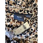 Maeve  Leopard Katia Ruffled Button Down Shirt Blouse Long Sleeve 4P Photo 4