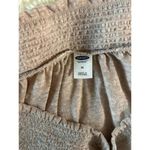 Old Navy Women's Shirred Scoop Neck Blouse SzM Beige Heather Short Sleeve Photo 5