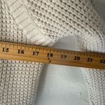 Banana Republic Cream Waffle Knit Zip Up Cardigan Sweater L Preppy Old Money Photo 7