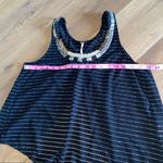Free People "Aztec Louie" Black Embellished Tank Top Photo 2