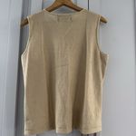 Ellen Tracy NWT Linda Allard Sleeveless Gold Metallic Pullover Sweater Large Photo 1