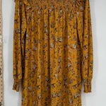 Floral Mustard Dress Yellow Size XL Photo 0