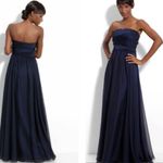 Monique Lhuillier Ruffle Evening Gown, Navy Blue, Size 4 Photo 3