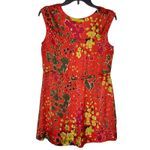 CAbi  Women's Tunic Top Wild‎ Flower Art Teacher Floral Satin Tie Waist Medium Photo 6