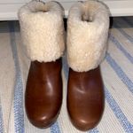 UGG Lynnea Cherry Leather Clog Ankle Boot Photo 1