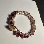 Women’s Handmade Pink Bead Faux Pearl Beaded Bracelet 7 1/2 Inch Photo 3