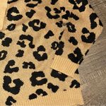 Andrée NWT Bold Adventures Camel Brown Leopard Sweater Small Photo 4