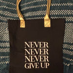 Teresa Collins Tote Bag with Motivational Quote Black Photo 0