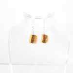 Handmade Snack Attack Earring Set – Acrylic Earrings – Milkshake, Burger & Pizza Photo 3