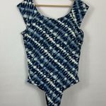 Lands' End Chlorine Resistant Cap Sleeve 1 Pc Tie Dye Swimsuit Size 16W Photo 0