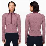 Lululemon  Half Zip Pullover Heathered Garnet Size 8 Photo 1