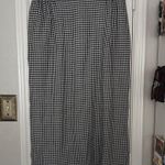 Vintage houndstooth midi skirt Black Size 16 Photo 0