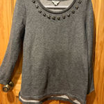 Cato Crown & Ivy women's jewel embellished sweatshirt/tunic grey. Photo 0