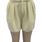 Tommy Bahama Silk Pale Yellow Casino Deck Pleated 4 Pocket Shorts Womens 6 Photo 0