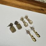 J.Crew Lot Of 3 Gold Tone Dangle Earrings Pierced - 1 / 1 Richelieu Photo 5