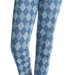 PacSun Eco Diamond Print High Waisted Straight Leg Jeans Photo 0