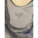 Athleta New Conscious Crop Printed A-C Bra Top Solarize Chrome Blue Tie Dye Sz M Photo 4