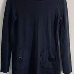 Tibi Anthropologie Mod Minimalist Long Sleeve Black Shift Dress Photo 0