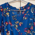 Sienna Sky Romper in Summer Blue Floral Print Small Bright Spring Shorts Photo 5