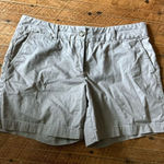 Loft  gray flat front normcore size 8 minimalist preppy shorts Photo 0