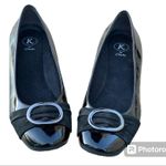Clarks K by Black Patent Leather Slip On Shoes UK 6, US 8. Work Dressy Photo 3