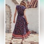 PRETTYGARDEN NWT  Maxi Floral Cap Sleeve Boho High Low Flowy XL Wedding Guest Photo 2