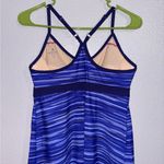 Athleta  Womens Shorebreak Swim Dress Size Small Blue Striped Photo 5