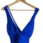 La Blanca Island Goddess Multi-Strap Cross-Back Sapphire Blue One Piece Swimsuit Photo 3