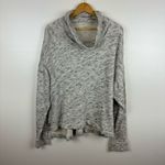 J.Crew Womens Vintage Fleece Cotton Terry Turtleneck Sweater Speckle Grey Sz XL Photo 1