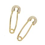 14k gold filled safety pin earrings Photo 1