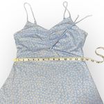 Altar'd State  Baby Blue Ruched A-Line Mini Dress with White Daisies  Size S Photo 6