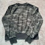 Athleta  Farallon Printed Sweatshirt Black Olive Camo Sweater Top Pullover Sz‎ Xs Photo 7