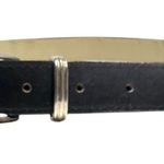 Women’s Size 18W Black Vegan Leather Belt with Silver Buckle Photo 0