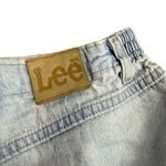 Lee Vintage Women’s Size L Elastic Waist Baggy Mom Shorts Light Blue Denim 90s Photo 9