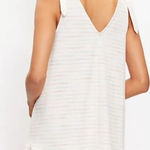 Loft  Bow Strap Button Front Drop Waist Mini Dress Ivory Rainbow - Size S Photo 0