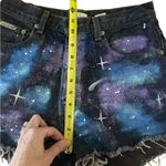 Calvin Klein  galaxy painted black denim shorts high waisted Size 29 Photo 3