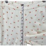 Anthropologie  Feather Bone Pants Womens 4 Cream Red Cherries Talese Wide Leg Photo 8